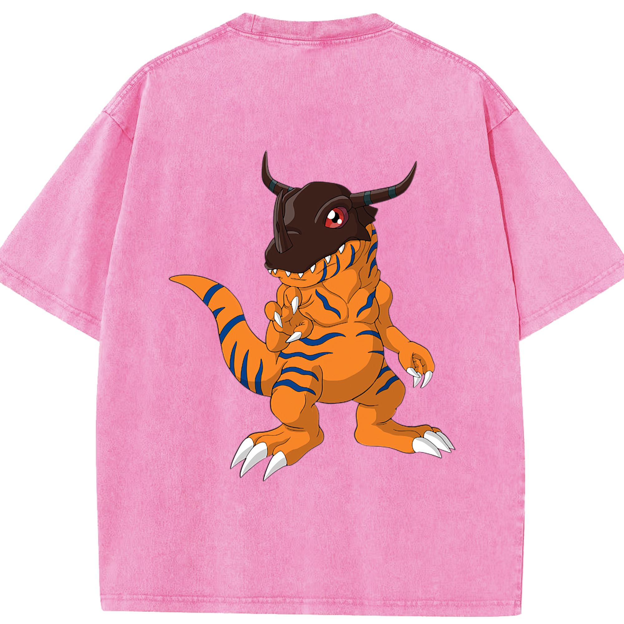 （画像用） Digimon デジタルモンスター/デジモン 綿100% ヴィンテージ風 半袖Tシャツ（背面プリント）